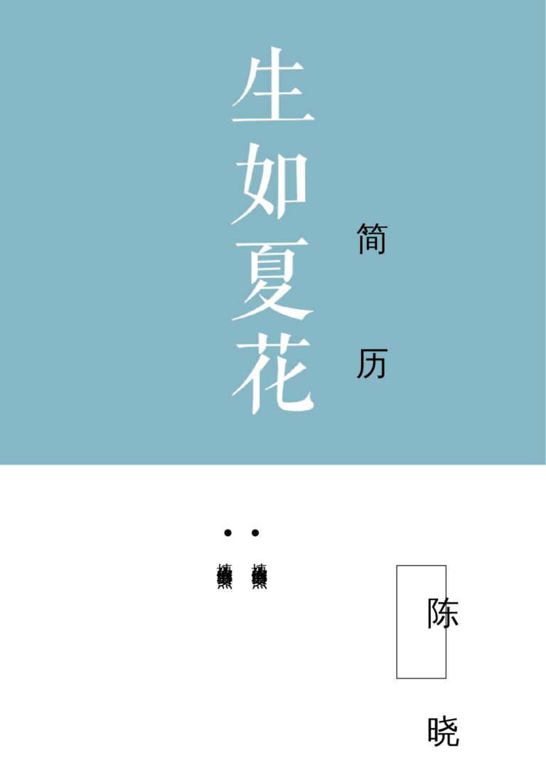 个人简历模板免费下载可打印简历艺术气质-四页06.docx