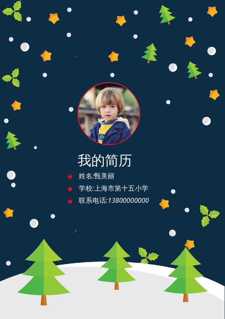 学术风简历模板小升初简历164.docx