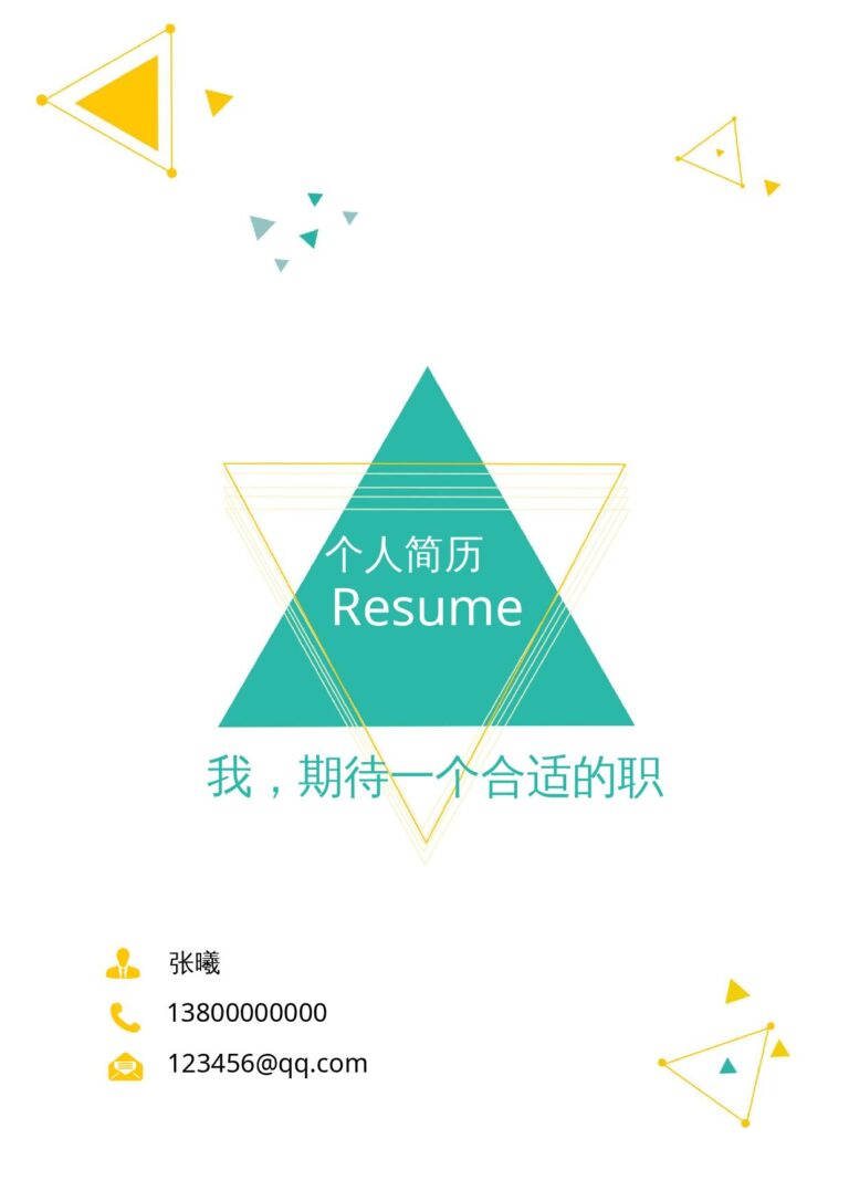 应届生可直接使用简历简洁经典-四页09.docx