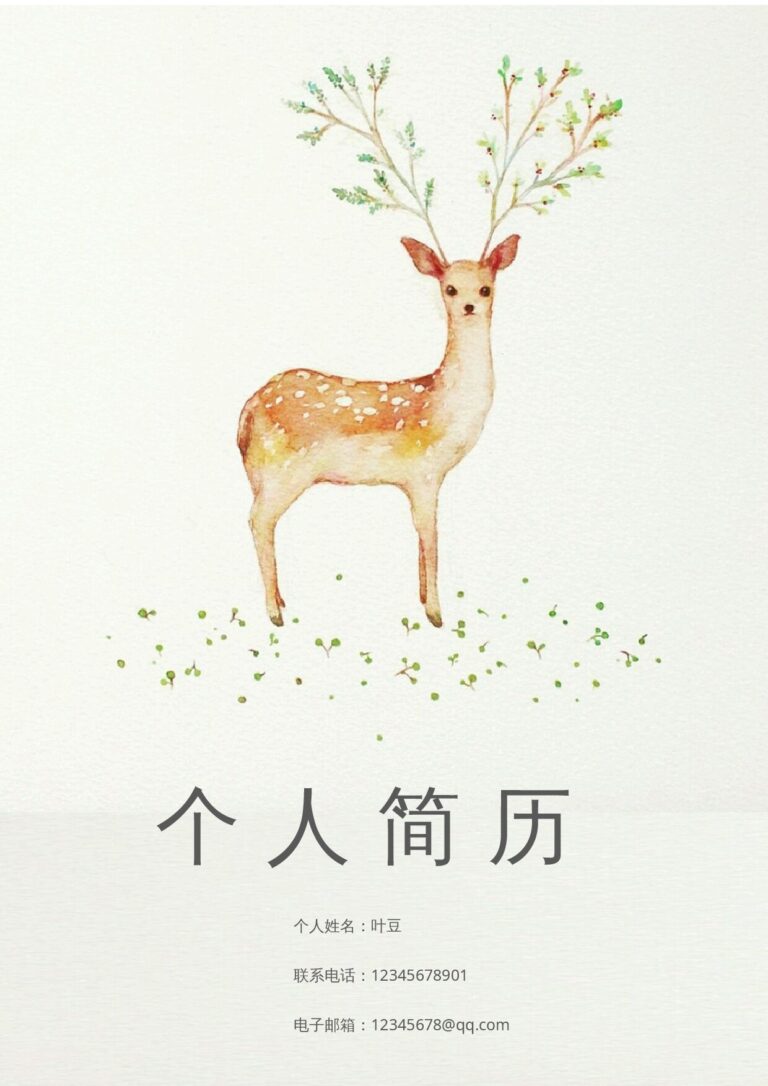 本科生简历模板文艺04.docx