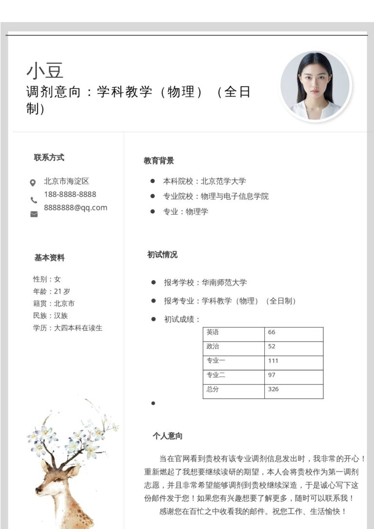 突出工作经验的简历模板通用简历模板复试单页007.docx